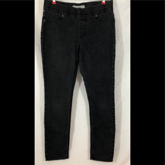 Chico’s Black denim stretch elastic waist - Picture 1 of 4